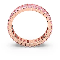 Matrix ring, Baguette cut, Pink, 18K rose gold finish