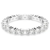 Stilla ring, Set (2), Round cut, White, Rhodium plated by SWAROVSKI