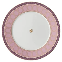 Signum dinner plate, Porcelain, Pink by SWAROVSKI