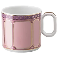 Signum espresso cup with saucer, Porcelain, Pink by SWAROVSKI