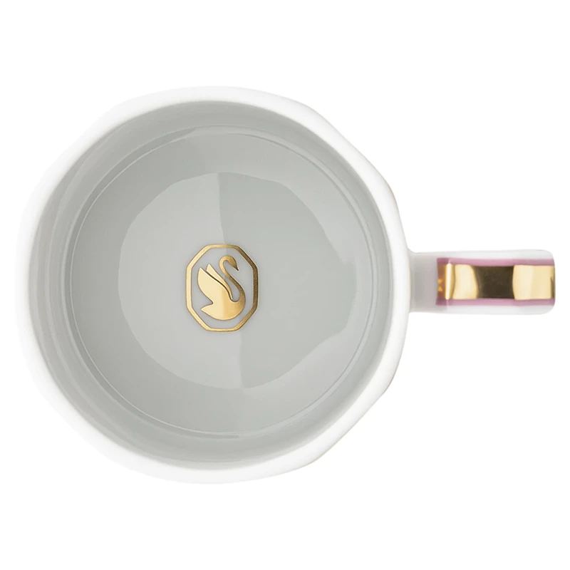 Signum espresso cup with saucer, Porcelain, Pink by SWAROVSKI