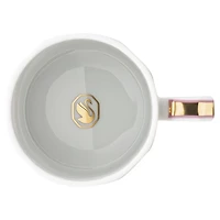 Signum espresso cup with saucer, Porcelain, Pink by SWAROVSKI