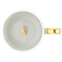 Signum espresso cup with saucer, Porcelain, Yellow by SWAROVSKI