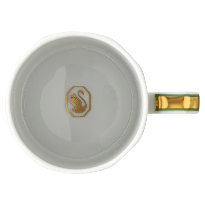 Signum espresso cup with saucer, Porcelain, Green by SWAROVSKI