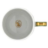Signum espresso cup with saucer, Porcelain, Green by SWAROVSKI
