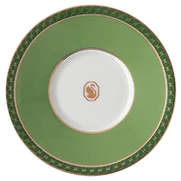 Signum espresso cup with saucer, Porcelain, Green by SWAROVSKI