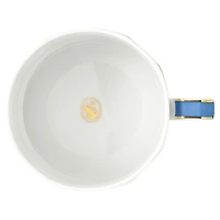 Signum teacup with saucer, Porcelain, Blue by SWAROVSKI