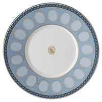 Signum teacup with saucer, Porcelain, Blue by SWAROVSKI