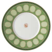 Signum teacup with saucer, Porcelain, Green by SWAROVSKI
