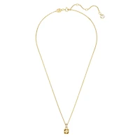 Chroma pendant, Square cut, Yellow, Gold-tone plated