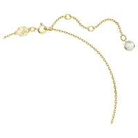Chroma pendant, Pear cut, Green, 18K gold finish