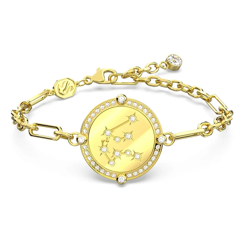 Zodiac bracelet, Aquarius, Gold tone, Gold-tone plated by SWAROVSKI