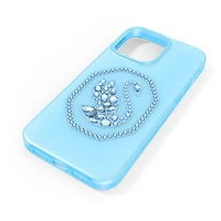 Smartphone case, Swan, iPhone® 14 Pro Max, Blue by SWAROVSKI