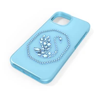 Smartphone case, Swan, iPhone® 14, Blue by SWAROVSKI