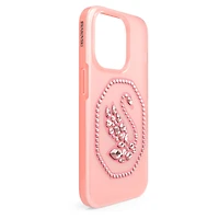 Smartphone case, Swan, iPhone® 14 Pro, Pale pink by SWAROVSKI
