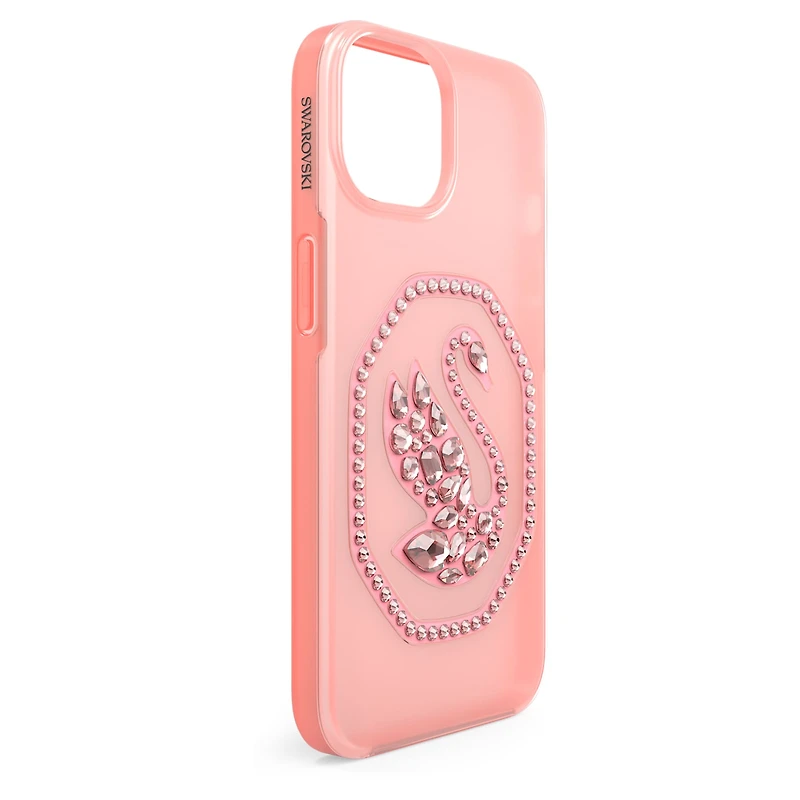 Smartphone case, Swan, iPhone® 14, Pale pink by SWAROVSKI