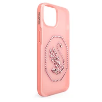 Smartphone case, Swan, iPhone® 14, Pale pink by SWAROVSKI