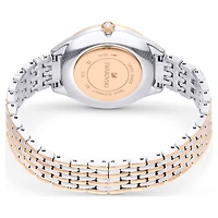 Attract watch, Swiss Made, Pavé, Crystal bracelet, Rose gold tone, Mixed metal finish by SWAROVSKI