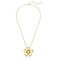 Idyllia pendant, Flower, Large, Yellow, Gold-tone plated by SWAROVSKI