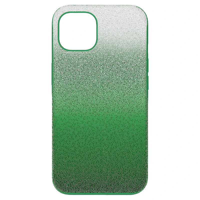 High smartphone case, iPhone® 13, Green by SWAROVSKI