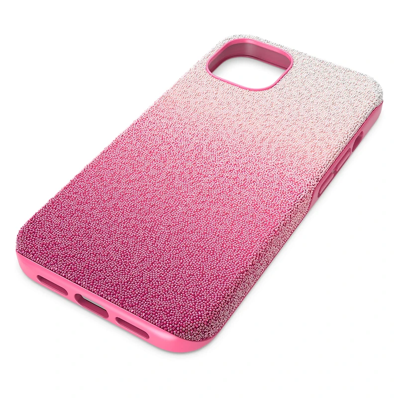 High smartphone case, iPhone® 13, Pink by SWAROVSKI