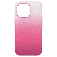High smartphone case, iPhone® 13 Pro, Pink by SWAROVSKI