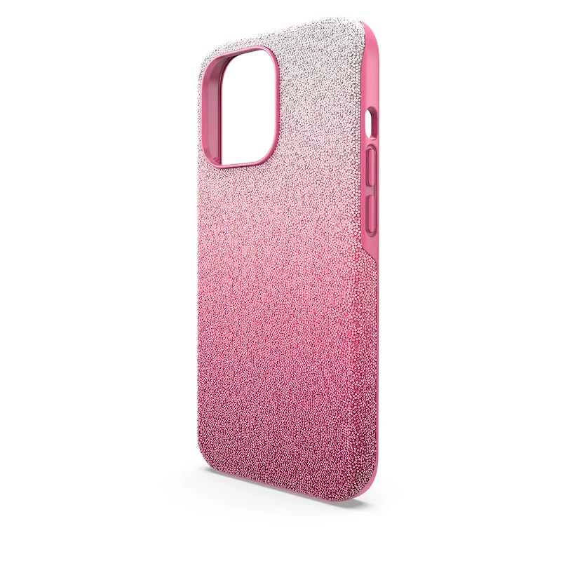 High smartphone case, iPhone® 13 Pro, Pink by SWAROVSKI