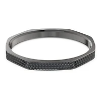 Dextera bangle, Octagon shape, Black, Ruthenium plated by SWAROVSKI