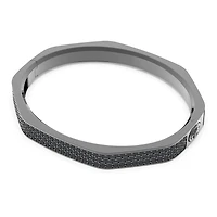 Dextera bangle, Octagon shape, Black, Ruthenium plated by SWAROVSKI