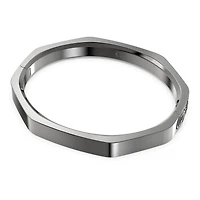 Dextera bangle, Octagon shape, Black, Ruthenium plated by SWAROVSKI