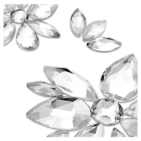 Body jewel, Set (5), Mixed cuts, Flower, White by SWAROVSKI