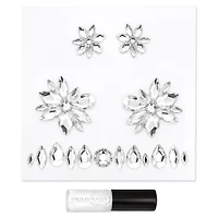 Body jewel, Set (5), Mixed cuts, Flower, White by SWAROVSKI