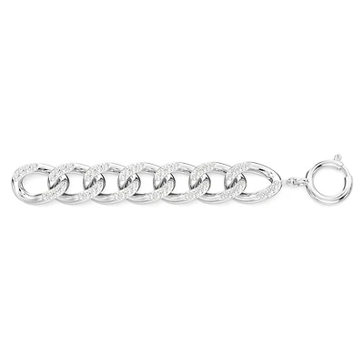 Dextera extender, White, Rhodium plated