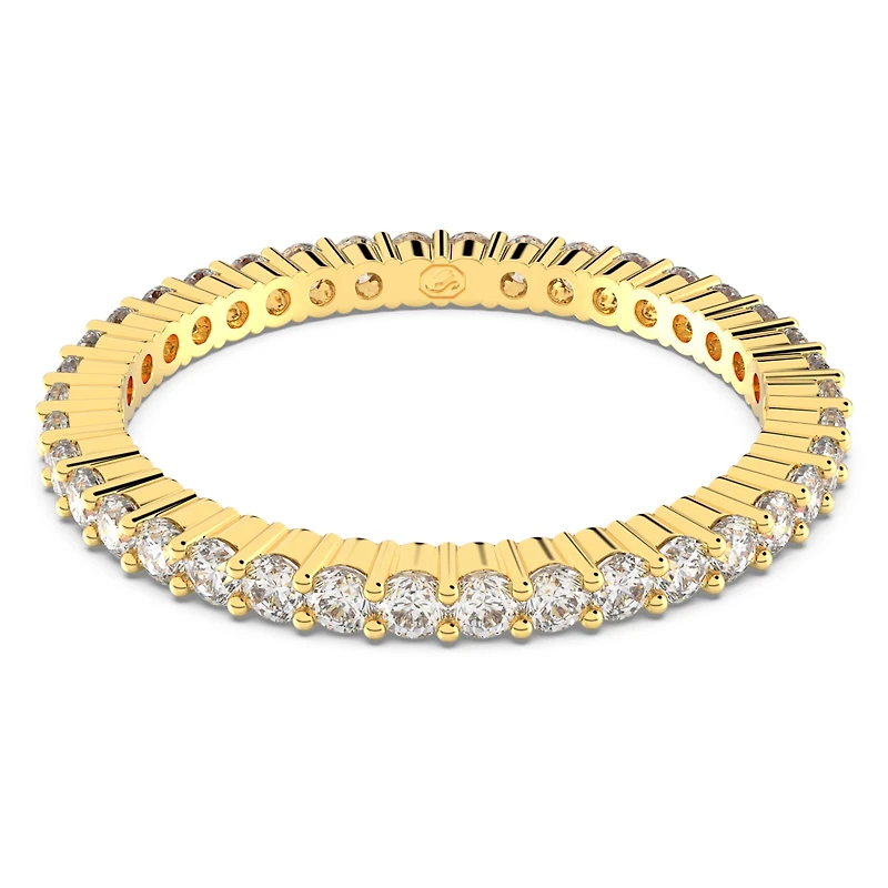 Matrix Vittore ring, Round cut, White, Gold-tone finish by SWAROVSKI