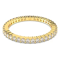 Matrix Vittore ring, Round cut, White, Gold-tone finish by SWAROVSKI