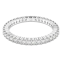 Matrix Vittore ring, Round cut, White, Silver-tone finish by SWAROVSKI