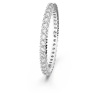Matrix Vittore ring, Round cut, White, Silver-tone finish by SWAROVSKI