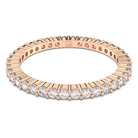 Matrix Vittore ring, Round cut, White, Rose gold-tone plated by SWAROVSKI