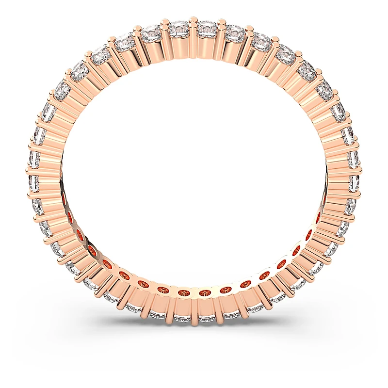 Matrix Vittore ring, Round cut, White, 18K rose gold finish
