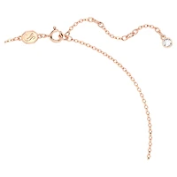 Volta necklace, Bow, Small, White, Rose gold-tone plated by SWAROVSKI