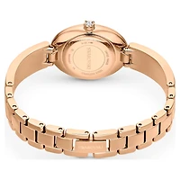 Crystal Rock oval watch, Swiss Made, Crystal bracelet, Rose gold tone, Rose gold-tone finish by SWAROVSKI