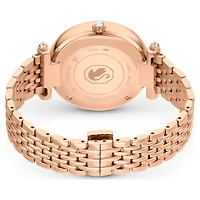 Crystalline wonder watch, Swiss Made, Metal bracelet, Rose gold tone, Rose gold-tone finish by SWAROVSKI