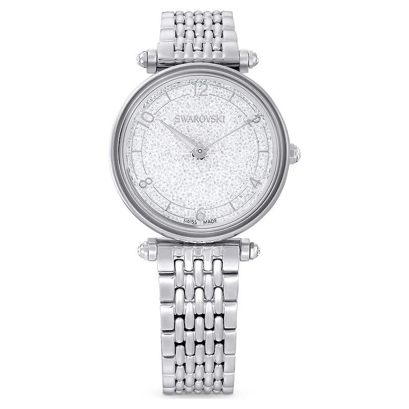 Crystalline wonder watch, Swiss Made, Metal bracelet, Silver tone, Stainless steel by SWAROVSKI
