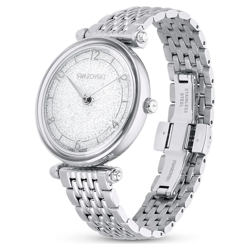 Crystalline wonder watch, Swiss Made, Metal bracelet, Silver tone, Stainless steel by SWAROVSKI