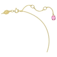 Idyllia pendant, Flower, Small, Pink, Gold-tone plated by SWAROVSKI