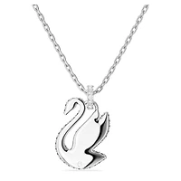 Swan pendant, Swan, Medium, Blue, Rhodium plated by SWAROVSKI
