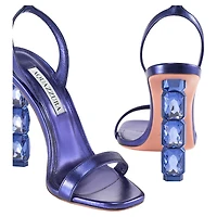 AQUAZZURA Aura sandal, Very Peri by SWAROVSKI