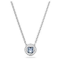 Una Angelic necklace, Mixed cuts, Blue, Rhodium plated by SWAROVSKI