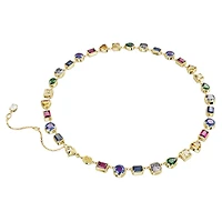 Imber necklace, Mixed cuts, Multicoloured, Gold-tone plated by SWAROVSKI