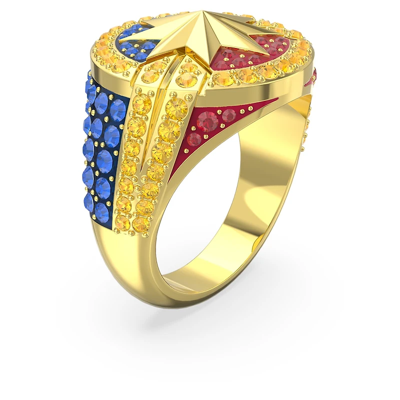 Captain Marvel © MARVEL ring, Multicolored, Gold-tone plated by SWAROVSKI